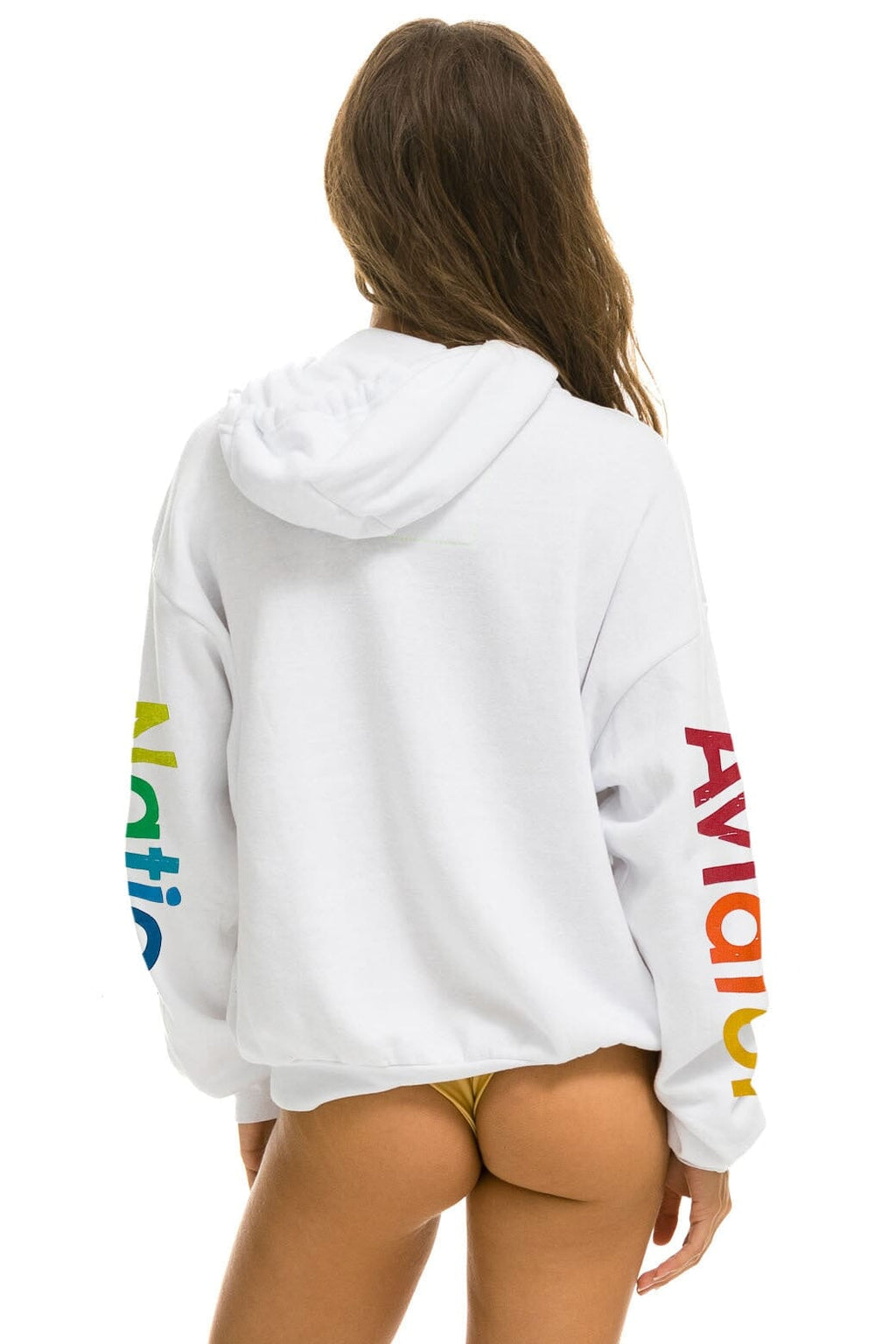 Classic AVIATOR NATION MIAMI RELAXED PULLOVER HOODIE - WHITE