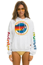 Classic AVIATOR NATION MIAMI RELAXED PULLOVER HOODIE - WHITE