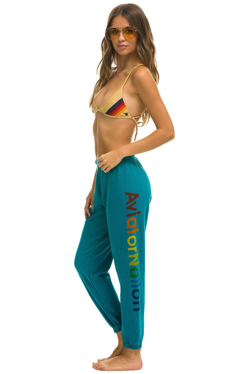 Classic AVIATOR NATION MIAMI - SWEATPANTS TEAL