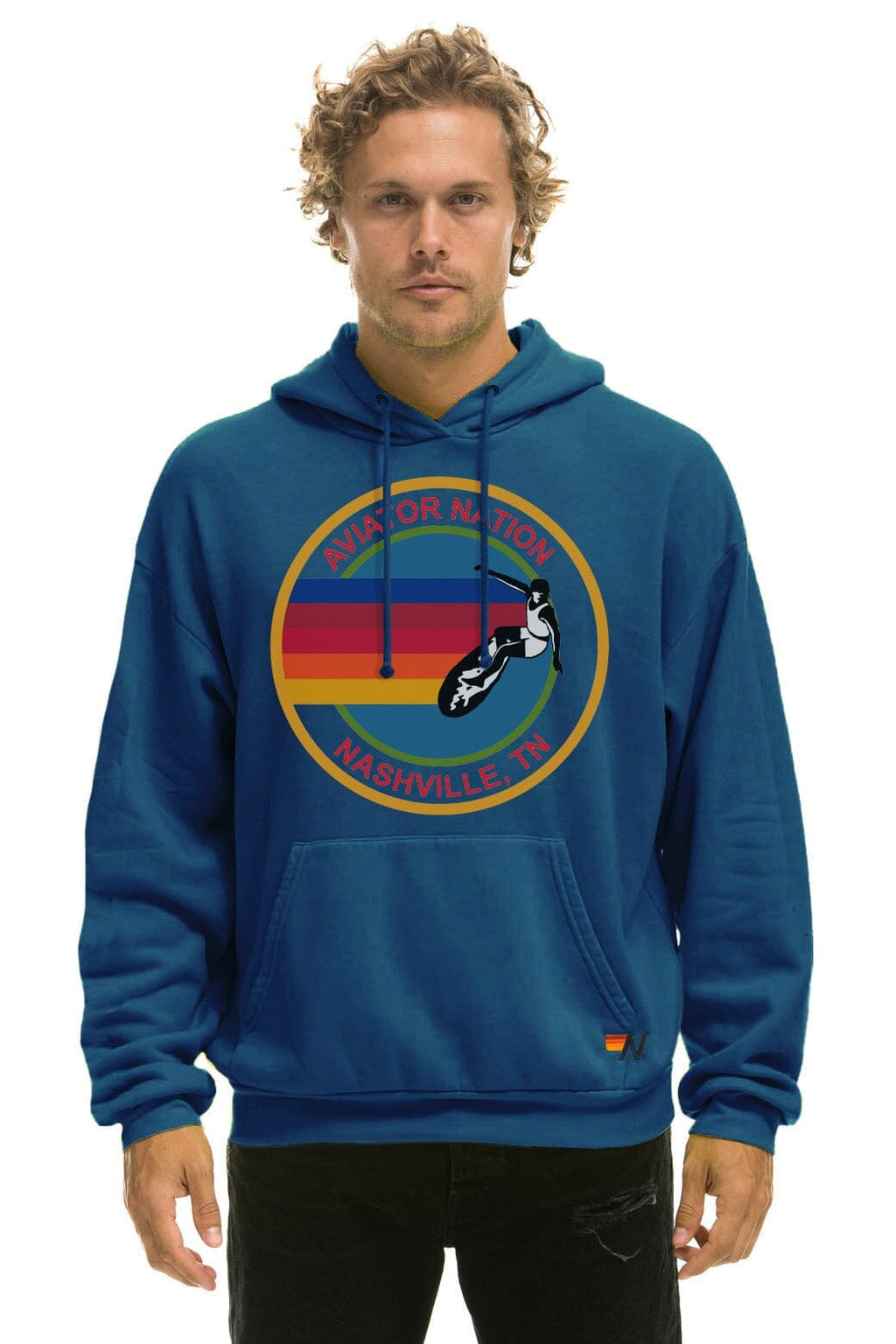 Classic AVIATOR NATION NASHVILLE RELAXED PULLOVER HOODIE - ROYAL