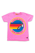 Classic KIDS AVIATOR NATION NEW YORK CITY TEE - NEON PINK