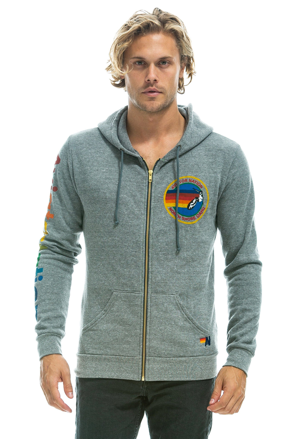Classic AVIATOR NATION NORTH SHORE HOODIE - HEATHER GREY