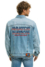 Classic AVIATOR NATION OVERSIZED CONCERT DENIM JACKET - SUPER LIGHT
