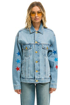 Classic AVIATOR NATION OVERSIZED CONCERT DENIM JACKET - SUPER LIGHT