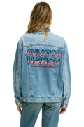 Classic AVIATOR NATION OVERSIZED CONCERT DENIM JACKET - SUPER LIGHT