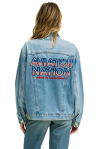 Classic AVIATOR NATION OVERSIZED CONCERT DENIM JACKET - SUPER LIGHT