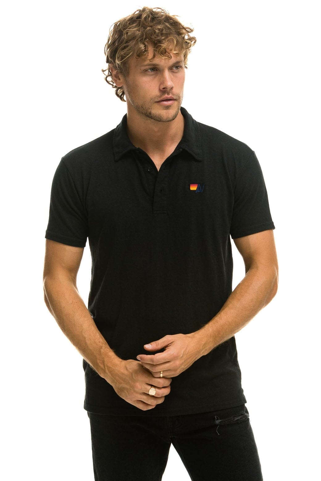 Classic AVIATOR NATION POLO - BLACK