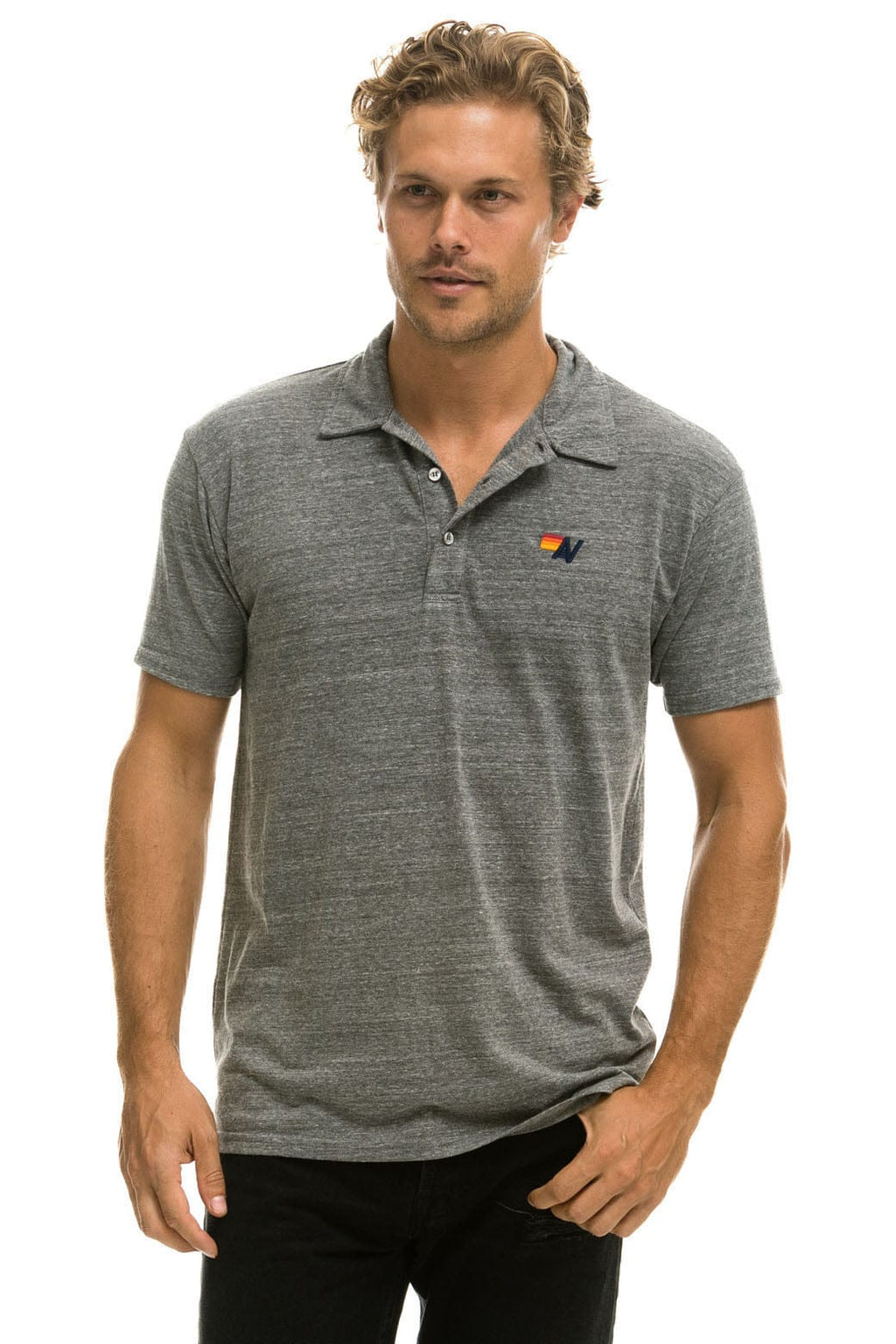 Classic AVIATOR NATION POLO - HEATHER GREY
