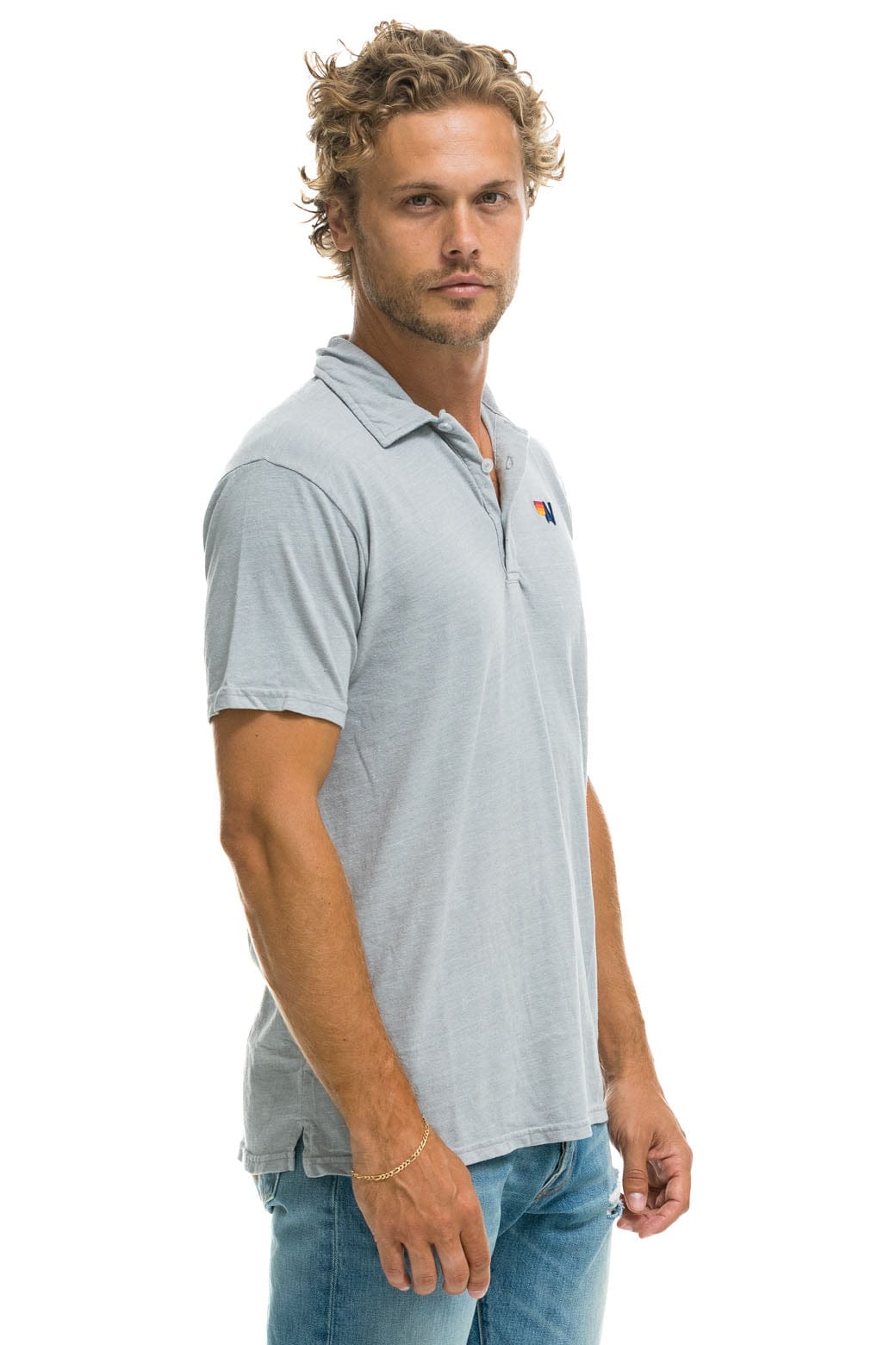 Classic AVIATOR NATION POLO - LIGHT GREY