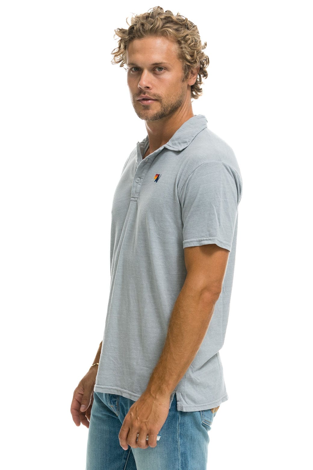 Classic AVIATOR NATION POLO - LIGHT GREY