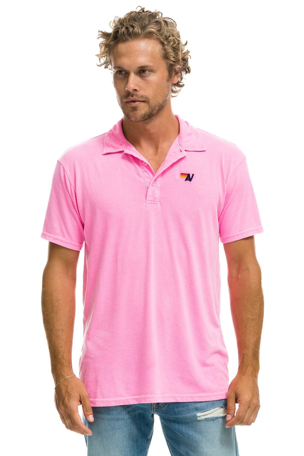 Classic AVIATOR NATION POLO - NEON PINK