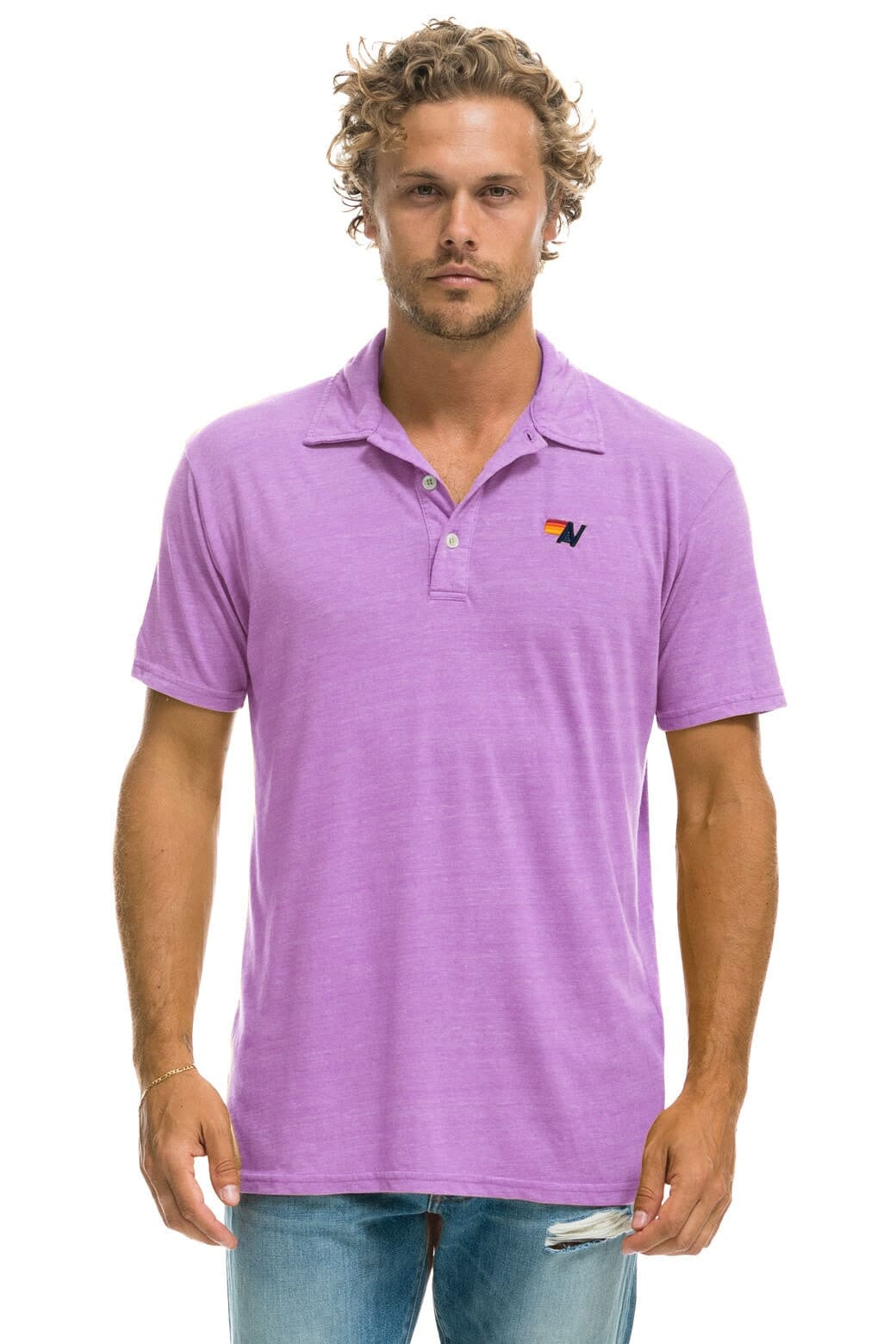 Classic AVIATOR NATION POLO - NEON PURPLE