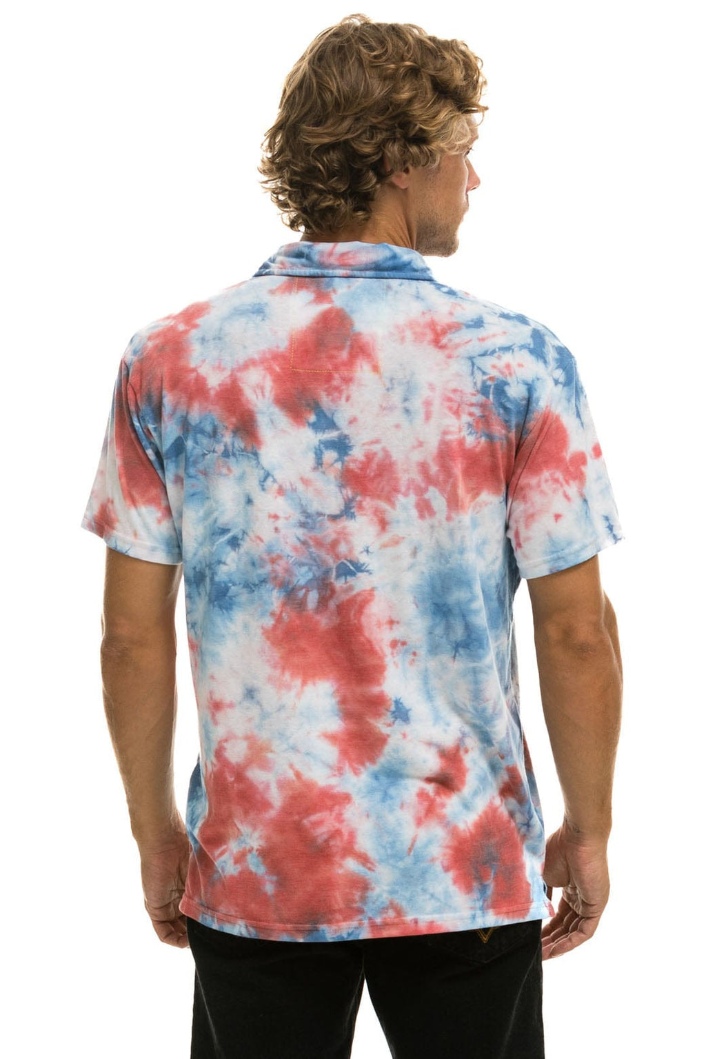 Classic AVIATOR NATION POLO - TIE DYE RED