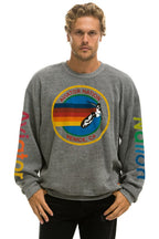 Classic AVIATOR NATION RELAXED VENICE CREW SWEATSHIRT - HEATHER GREY