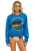 Classic AVIATOR NATION RELAXED VENICE CREW SWEATSHIRT - OCEAN