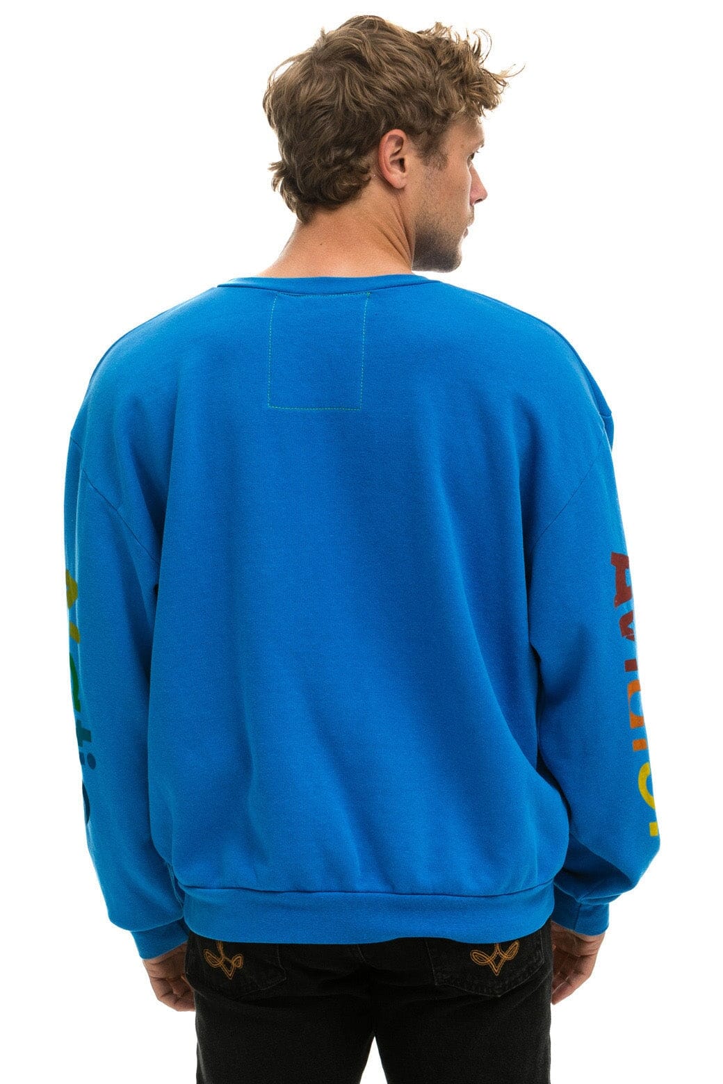 Classic AVIATOR NATION RELAXED VENICE CREW SWEATSHIRT - OCEAN