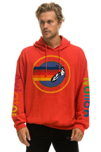 Classic AVIATOR NATION RELAXED VENICE PULLOVER HOODIE - RED