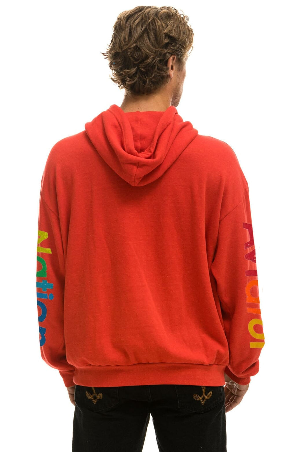 Classic AVIATOR NATION RELAXED VENICE PULLOVER HOODIE - RED