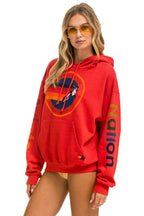 Classic AVIATOR NATION RELAXED VENICE PULLOVER HOODIE - RED