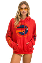 Classic AVIATOR NATION RELAXED VENICE PULLOVER HOODIE - RED