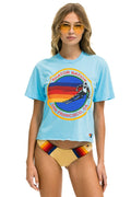 Classic AVIATOR NATION SAN FRANCISCO BOYFRIEND TEE - SKY