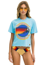 Classic AVIATOR NATION SAN FRANCISCO BOYFRIEND TEE - SKY