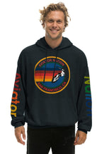 Classic AVIATOR NATION SAN FRANCISCO RELAXED PULLOVER HOODIE - CHARCOAL