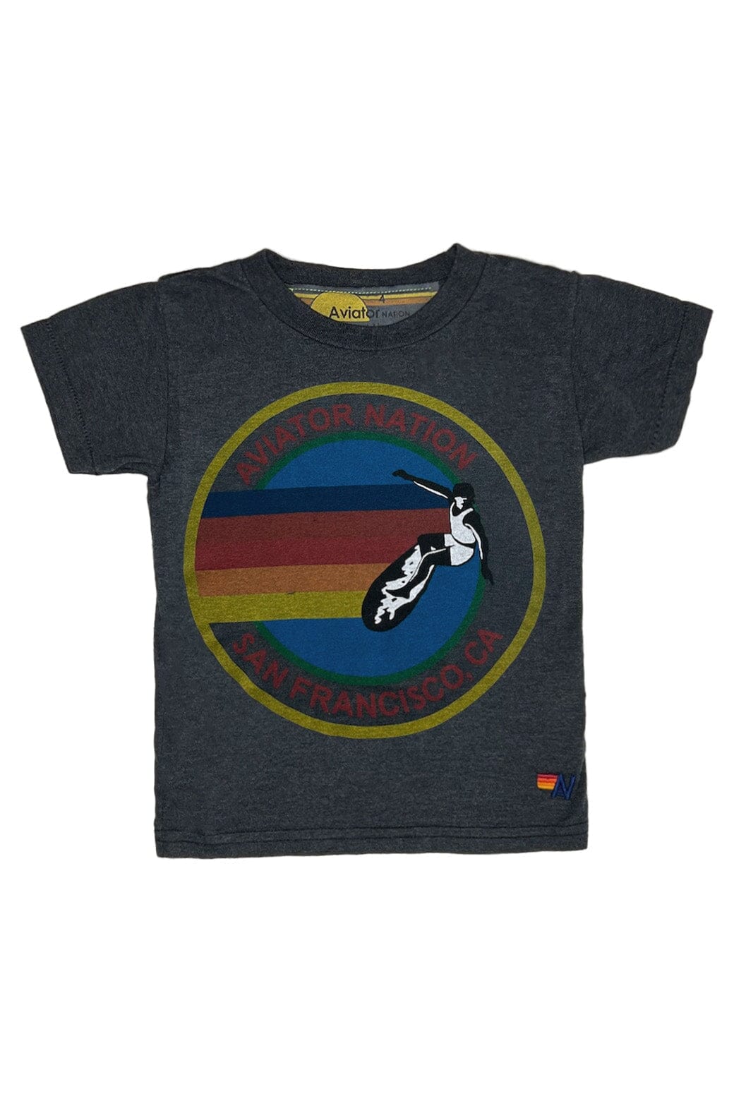 Classic KIDS AVIATOR NATION SAN FRANCISCO TEE - CHARCOAL