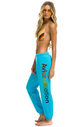 Classic AVIATOR NATION VENICE SWEATPANTS - NEON BLUE