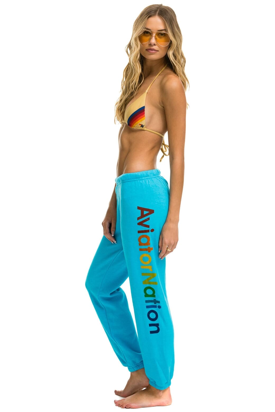 Classic AVIATOR NATION VENICE SWEATPANTS - NEON BLUE