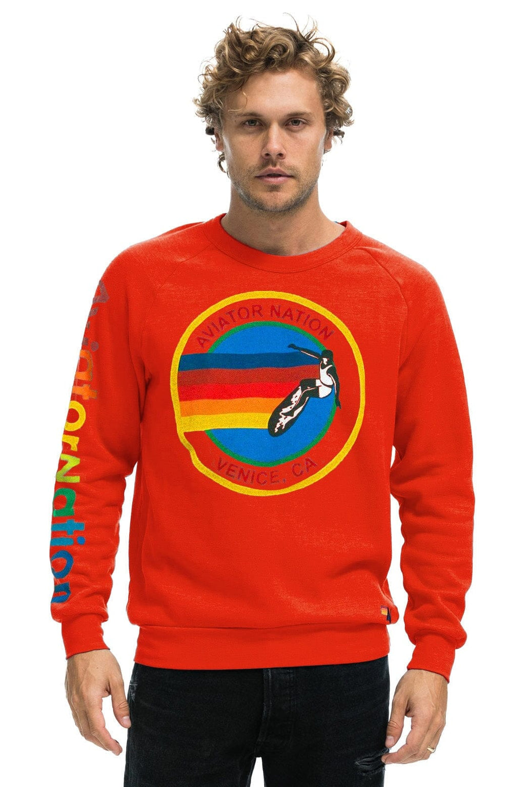 Classic AVIATOR NATION VENICE SWEATSHIRT - RED