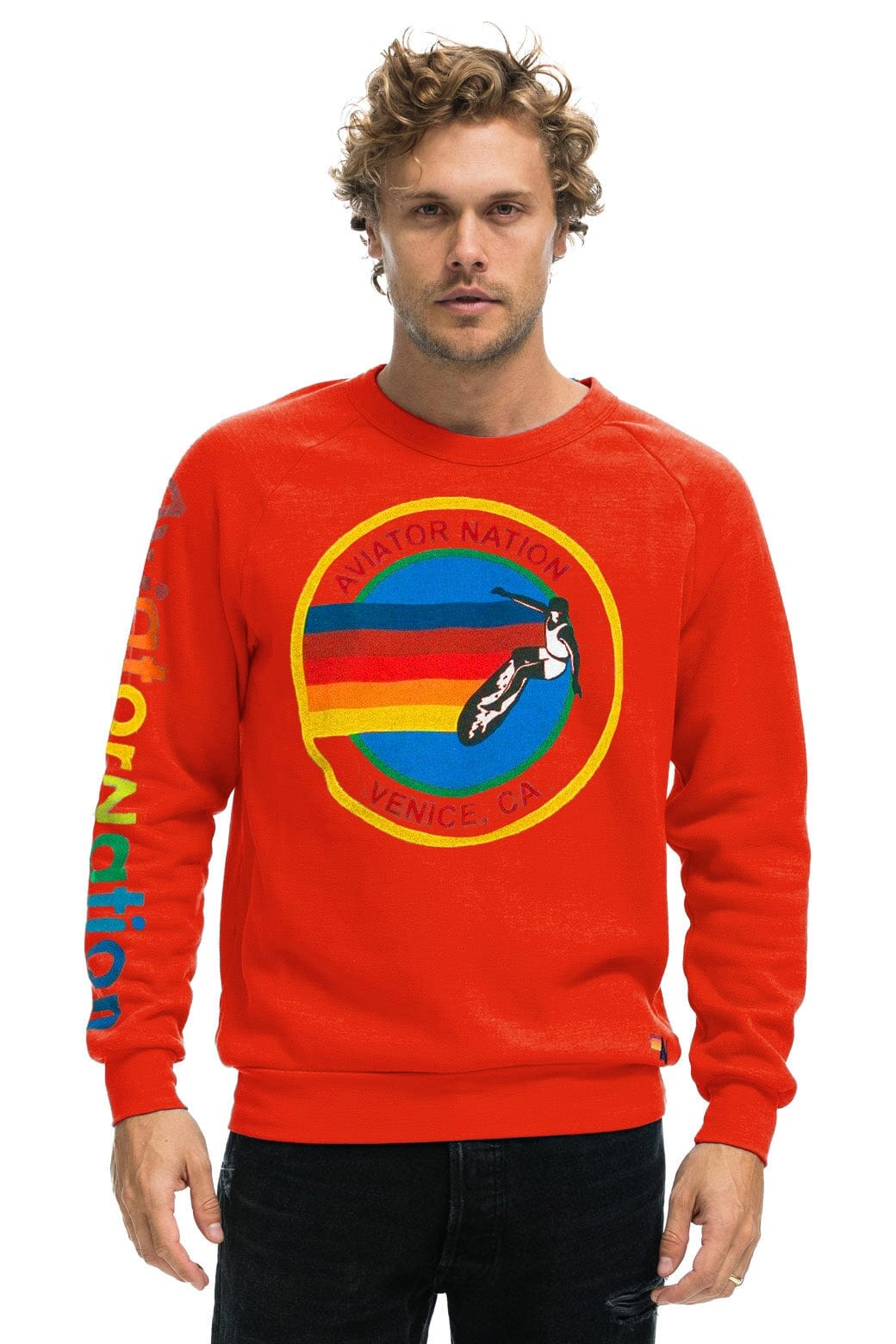 Classic AVIATOR NATION VENICE SWEATSHIRT - RED