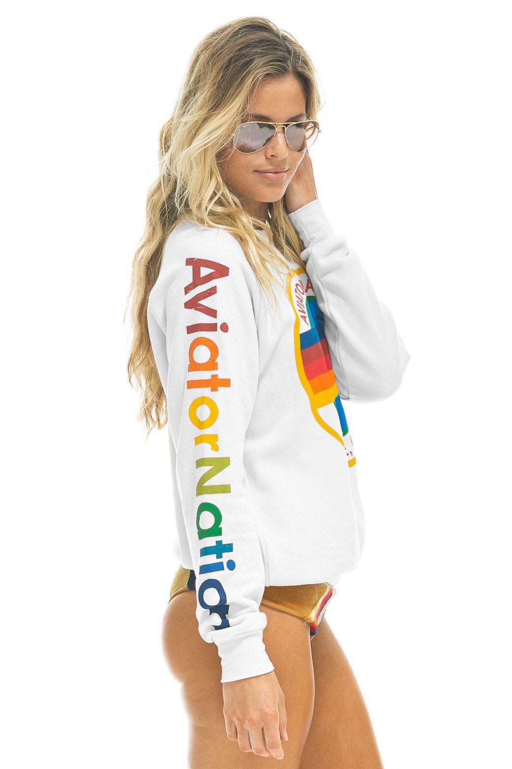 Classic AVIATOR NATION VAIL SWEATSHIRT - WHITE