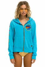 Classic AVIATOR NATION VAIL ZIP HOODIE - NEON BLUE