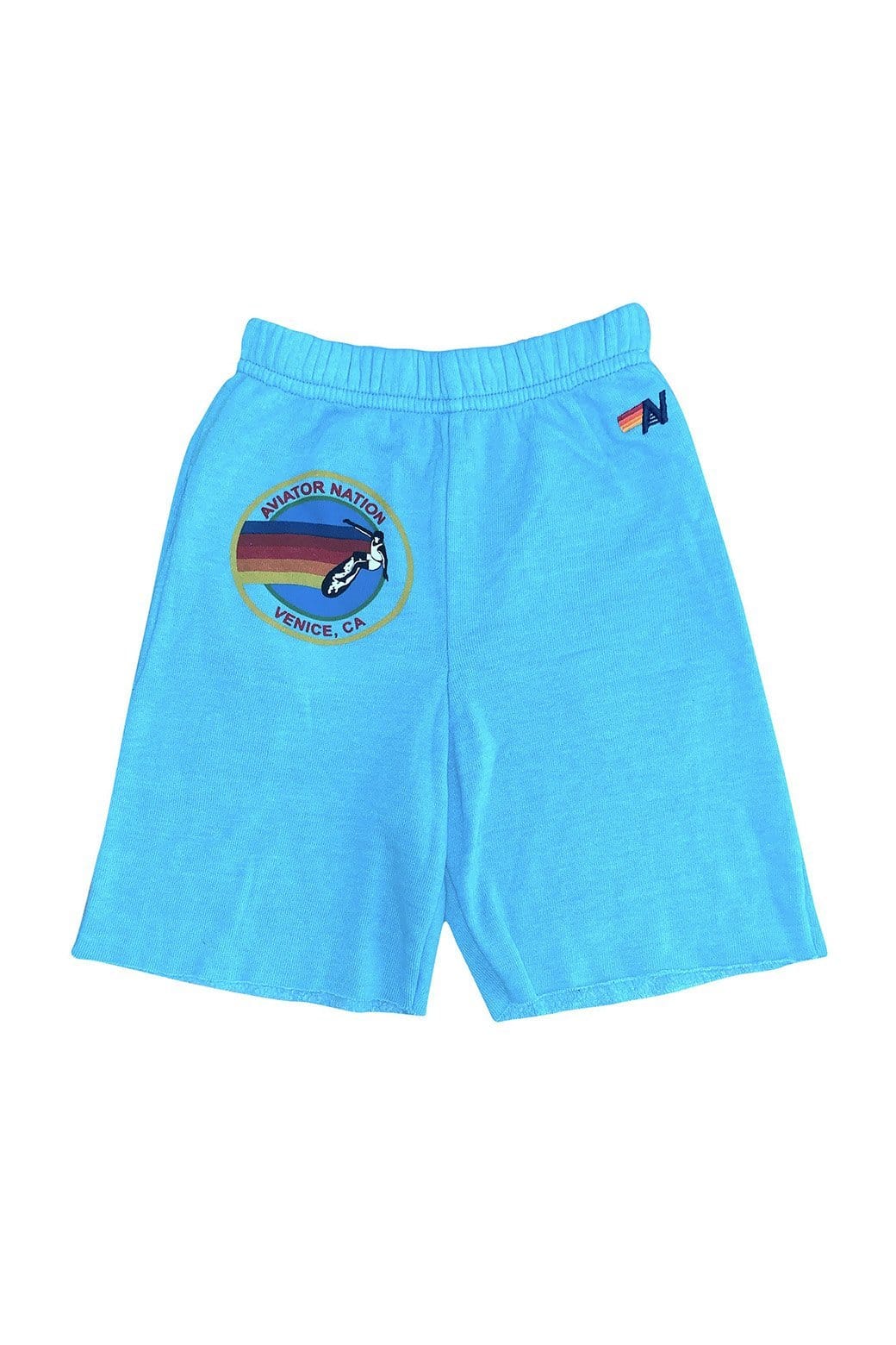 Classic AVIATOR NATION HAIGHT ASHBURY KIDS SWEATSHORTS - NEON BLUE