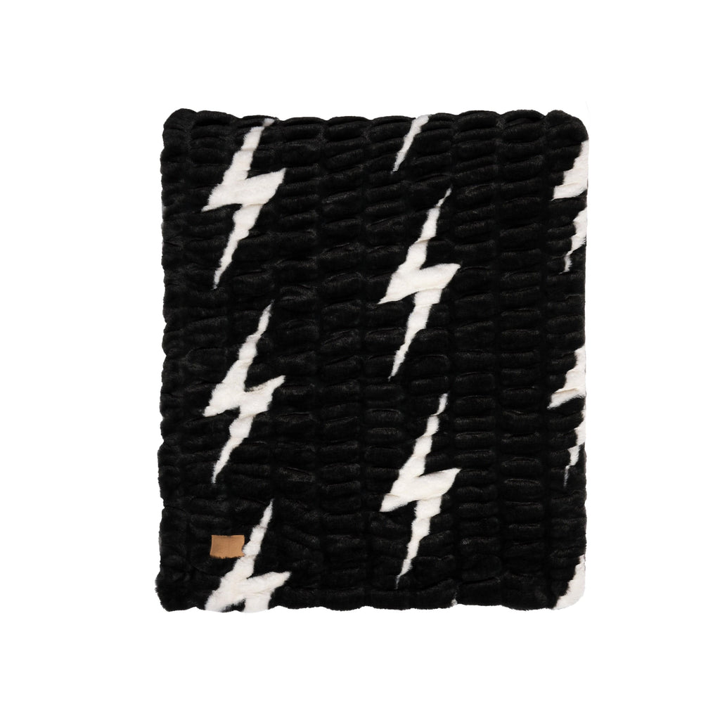 Classic Aviator Nation x Lola Blanket - Black White Bolt