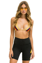 Classic BOLT 6 INCH HI-RISE BIKER SHORT - CHARCOAL GOLD