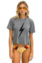Classic BOLT BOYFRIEND TEE - HEATHER GREY