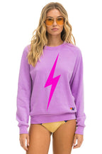 Classic BOLT CREW SWEATSHIRT - NEON PURPLE NEON PINK