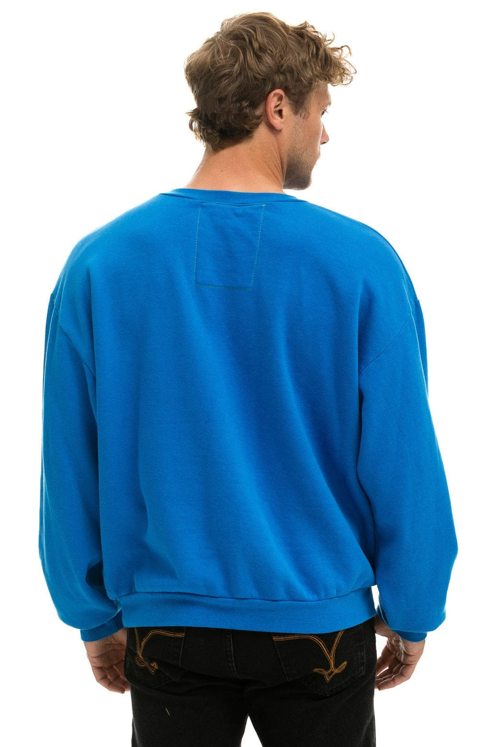 Classic BOLT GRADIENT RELAXED CREW SWEATSHIRT - OCEAN RAINBOW