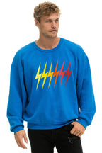 Classic BOLT GRADIENT RELAXED CREW SWEATSHIRT - OCEAN RAINBOW