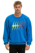 Classic BOLT GRADIENT RELAXED CREW SWEATSHIRT - OCEAN RAINBOW