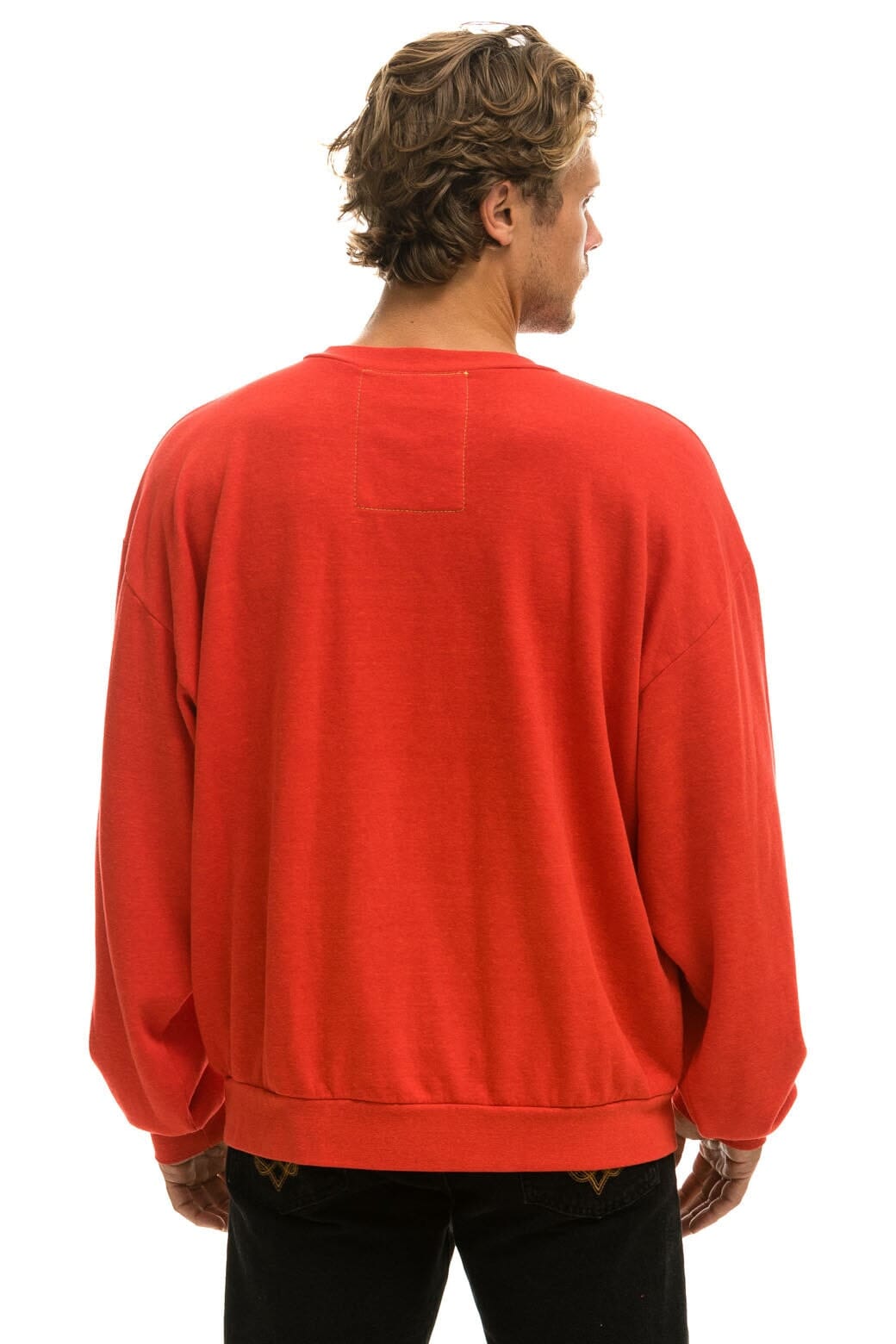 Classic BOLT RELAXED CREW SWEATSHIRT - RED WHITE