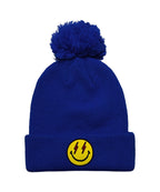 Classic BOLT SMILEY POM POM RIB BEANIE