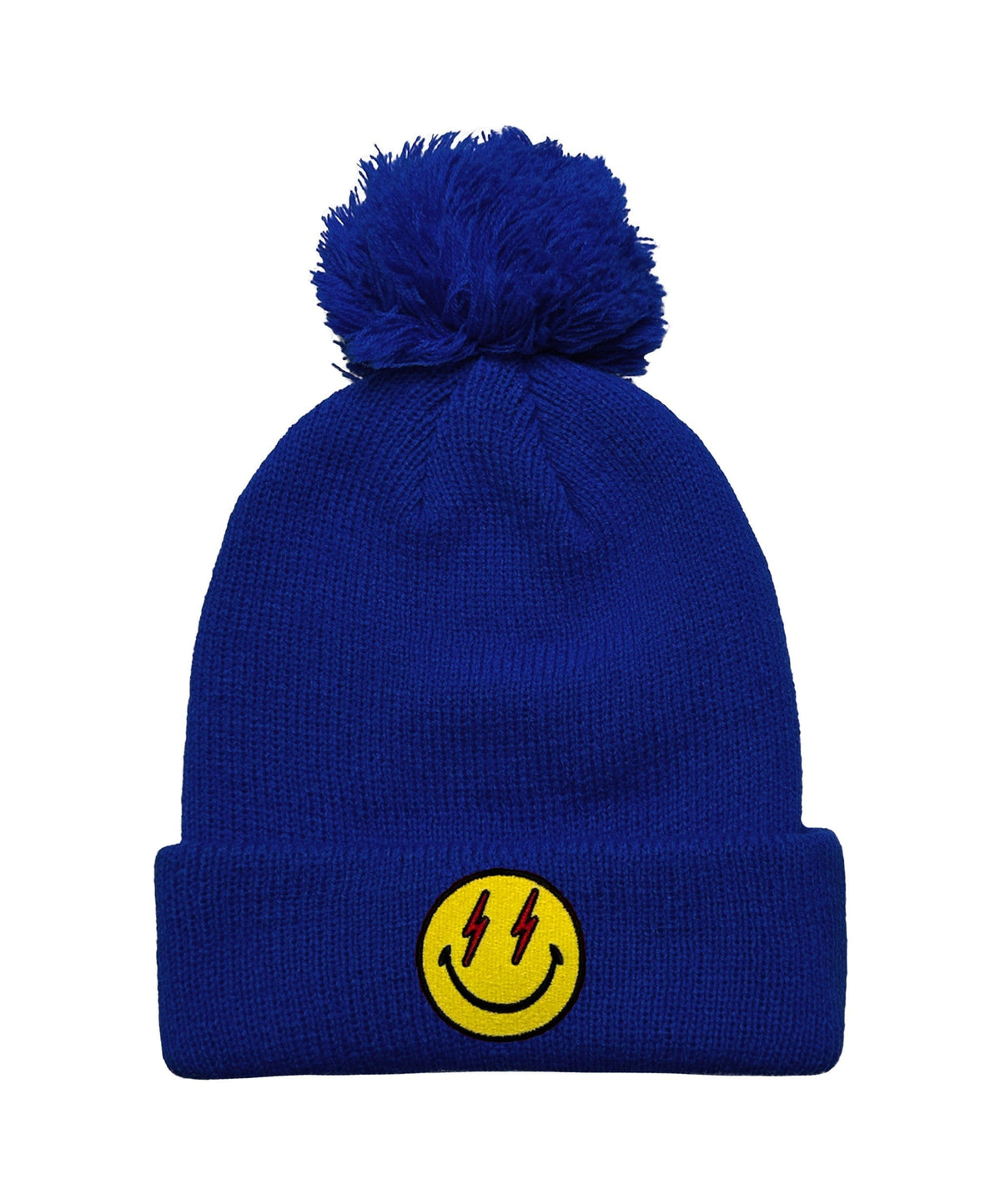 Classic BOLT SMILEY POM POM RIB BEANIE