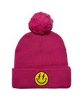 Classic BOLT SMILEY POM POM RIB BEANIE