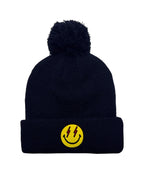 Classic BOLT SMILEY POM POM RIB BEANIE