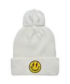 Classic BOLT SMILEY POM POM RIB BEANIE