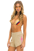 Classic BOLT STITCH LOUNGER SHORT - SAND NEON PINK