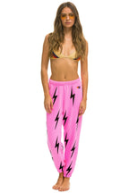 Classic BOLT STITCH REPEAT SWEATPANTS - NEON PINK BLACK